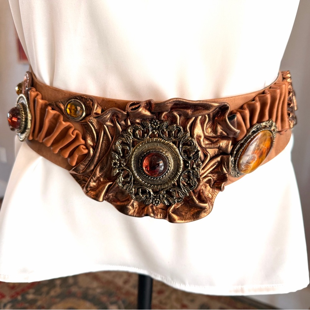 Vintage Leatherock Nina Arjani Leather Belt